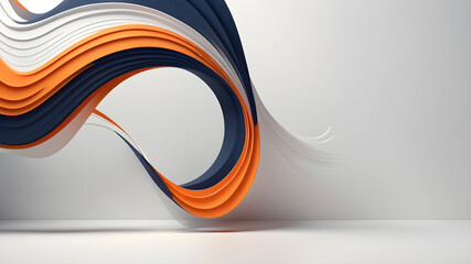 Modern style abstract orange white darker blue color 3d background having space for text for banner poster web header design, backdrop, wallpaper