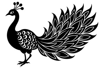 
Peacock bird vector silhouette, Peacock bird icon vector illustration






