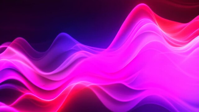 Abstract red wave particles on dark	
