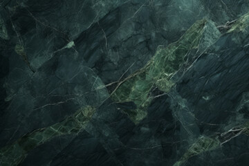 Processed collage of luxurious dark green glossy marble texture. Background for banner