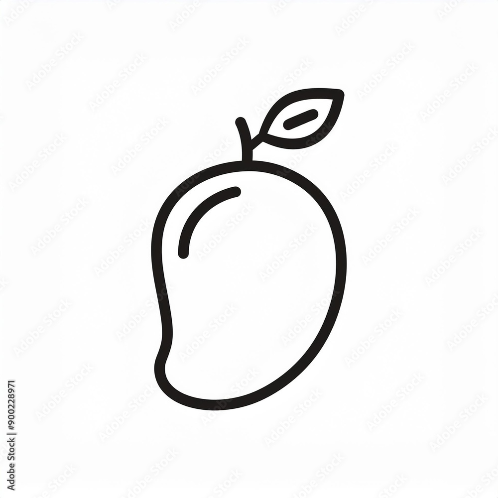 Sticker mango icon