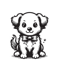 Cute cartoon puppy vector art,graphics Cute cartoon puppys icons set,vintage illustration Cute cartoon puppy clipart,vector Cute cartoon puppys flat style artwork design