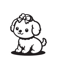 Cute cartoon puppy vector art,graphics Cute cartoon puppys icons set,vintage illustration Cute cartoon puppy clipart,vector Cute cartoon puppys flat style artwork design