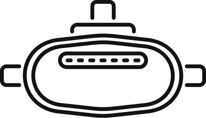 Line icon of vr glasses, a device for experiencing virtual reality