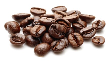 Obraz premium Coffee beans, brown, aroma. Generative AI