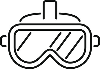 Protective glasses icon is depicting eye protection equipment for construction workers or lab technicians