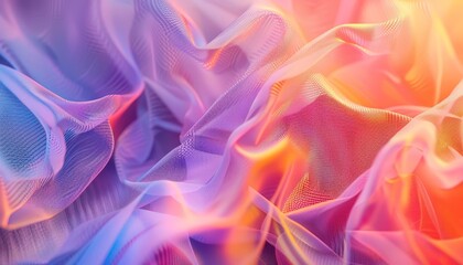 Obraz premium A colorful, abstract image of a flame with a purple and orange background