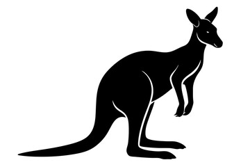 kangaroo silhouette, kangaroo icon vector illustration, kangaroo logo
