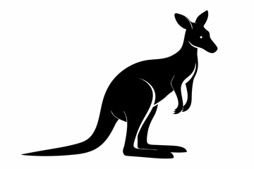 kangaroo silhouette, kangaroo icon vector illustration, kangaroo logo
