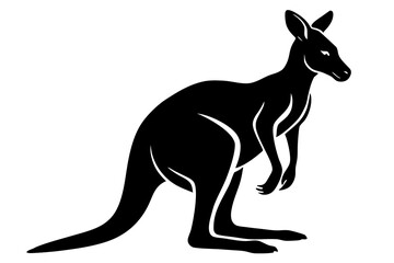 kangaroo silhouette, kangaroo icon vector illustration, kangaroo logo
