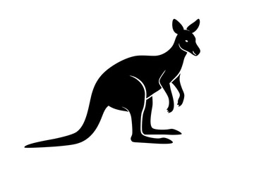 kangaroo silhouette, kangaroo icon vector illustration, kangaroo logo
