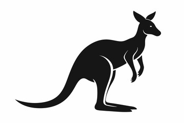kangaroo silhouette, kangaroo icon vector illustration, kangaroo logo
