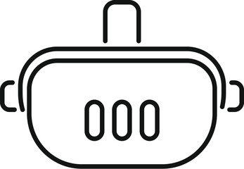 Fototapeta premium Simple line icon representing a pair of vr glasses, symbolizing the concept of virtual reality
