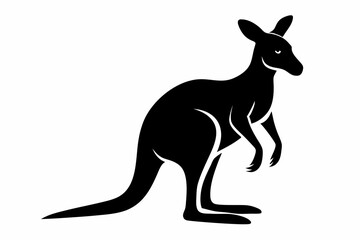 kangaroo silhouette, kangaroo icon vector illustration, kangaroo logo
