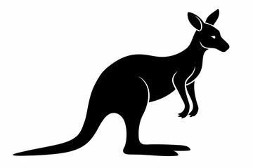 kangaroo silhouette, kangaroo icon vector illustration, kangaroo logo
