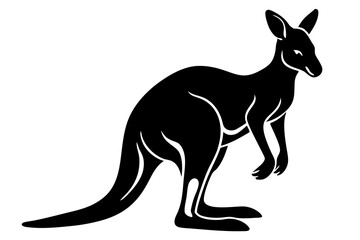 kangaroo silhouette, kangaroo icon vector illustration, kangaroo logo
