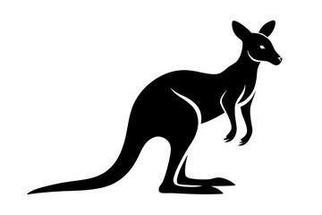 kangaroo silhouette, kangaroo icon vector illustration, kangaroo logo
