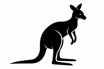 kangaroo silhouette, kangaroo icon vector illustration, kangaroo logo
