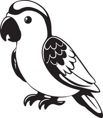 Parrot silhouette vector art silhouette illustration.