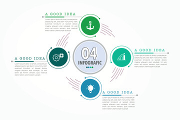 Presentation business infographic template with 4 options