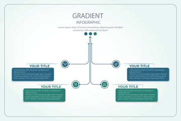 Minimal timeline circle infographic template 4 options or steps