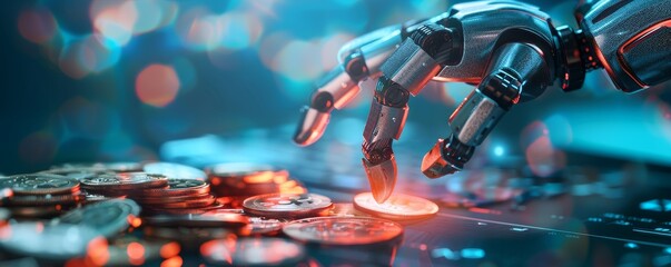 Robotic Hand Investing in Crypto