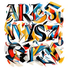 Generate a bold and artistic alphabet from A to Z