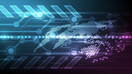 abstract future technology background concept of global business from concepts series