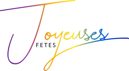 JOYEUSES FETES gradient text, gradient text, Bannière 