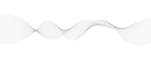 Vector abstract background with dynamic grey waves.
