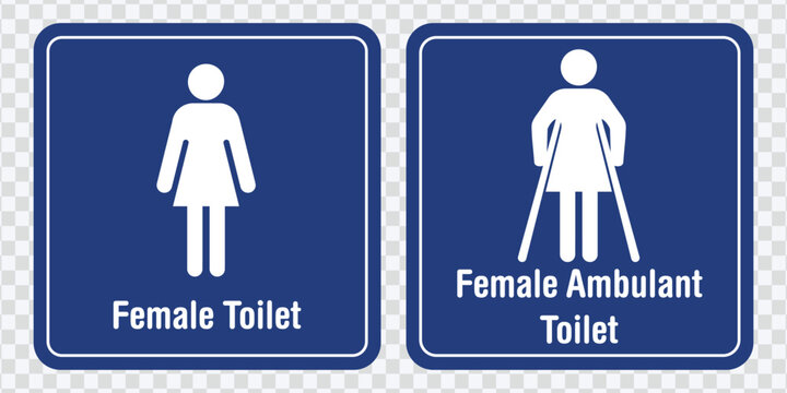 Elevate restroom visuals with our WC Icons Set. Female toilet signs for clear and effective communication.	