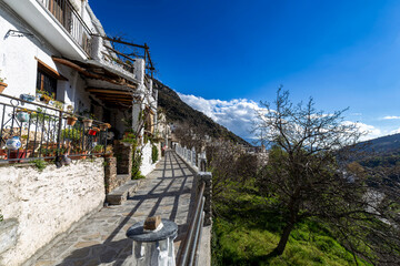 View of the town of Pampaneira in the Las Alpujarras region. Granada, Spain.