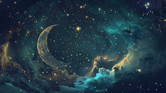 Zodiac stars moon personality. Generative AI