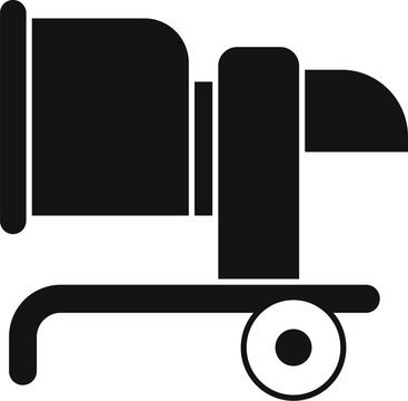 black concrete mixer on wheels clip art preview