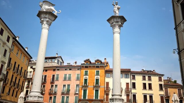 View of the center of Vicenza, Italy
