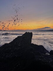 sunset over the sea © david