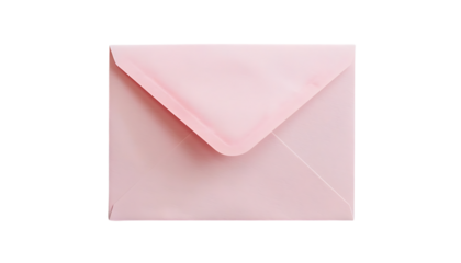 pink envelope isolated on white background