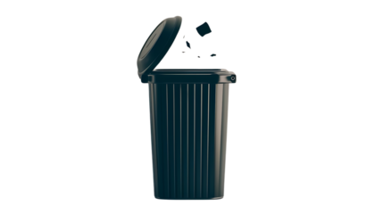 trash can isolated on white