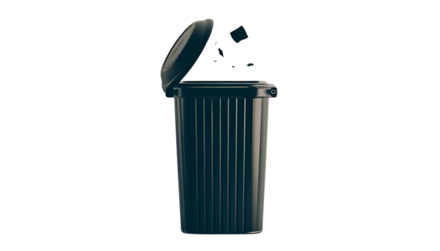 trash can isolated on white