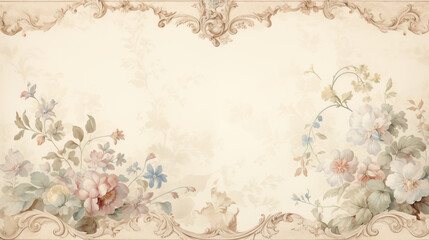 vintage frame with floral ornament