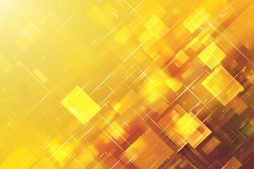 Abstract Background of Intersecting Gold and Yellow Rectangles and Lines