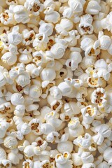 Freshly popped popcorn sitting on a table, perfect for a movie night or party snack