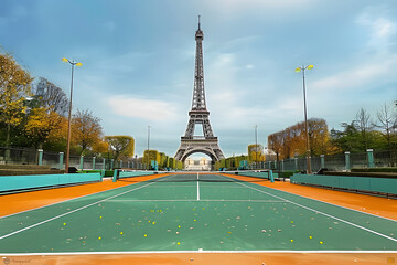 eiffel tower in paris during olympic games during summer 2024