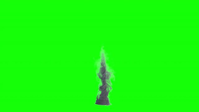 tornado forming on green background. 3d animation of a tornado. tornado visual effect. two tornadoes on green screen