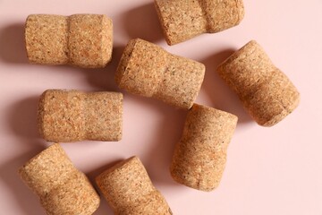Corks of on a colored background
