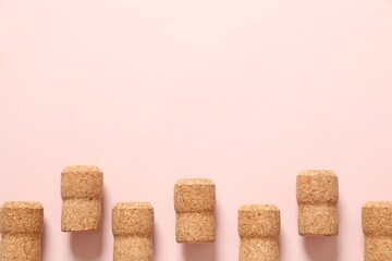 Corks of on a colored background
