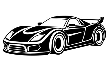
Silhouette racing car vector, old racing car vector graphic 