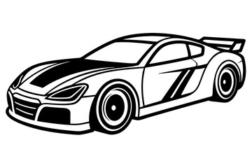 
Silhouette racing car vector, old racing car vector graphic 
