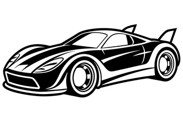 
Silhouette racing car vector, old racing car vector graphic 