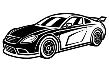 
Silhouette racing car vector, old racing car vector graphic 